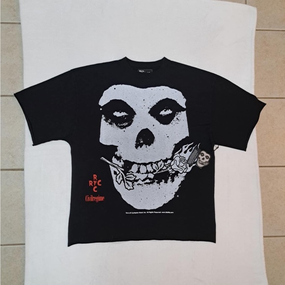 Civil Regime x Misfits Rose Fiend Flicker Dungeon Tee - Men's size LARGE